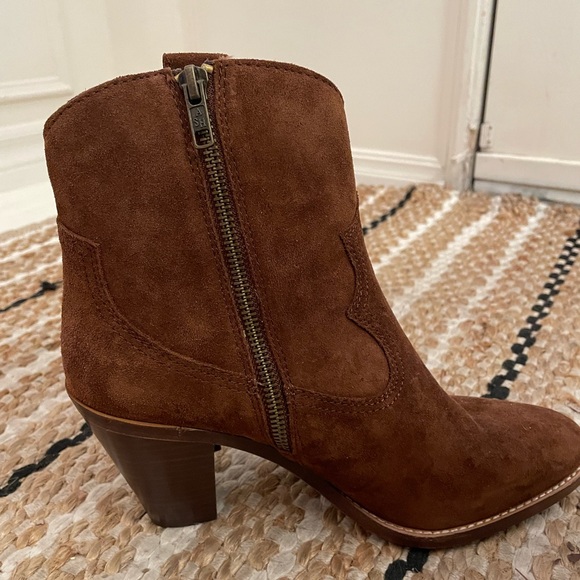 Ash suede leather cowboy boots bootie tassel size 40 - Picture 5 of 10